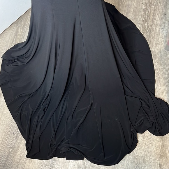 Faviana Glamour Rhinestone Nude Black Dress Gown Prom Wedding Formal NWT 8 - Picture 8 of 13